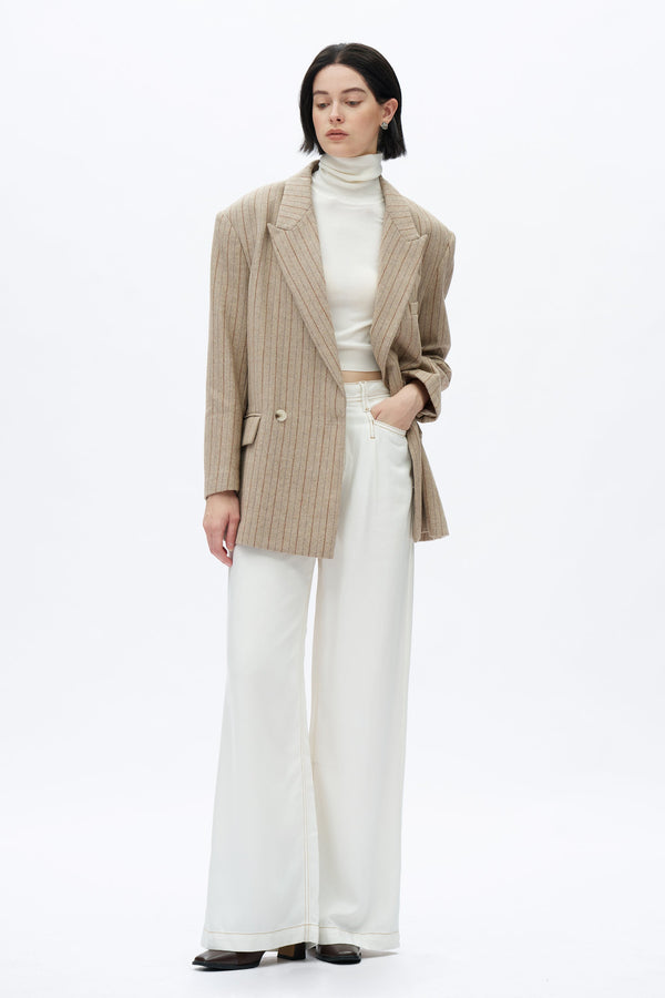 High Rise Pleated Wide Leg-Wide Leg-BAYEAS