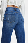 High Rise Wide Leg Distressed Jeans-Wide Leg-BAYEAS