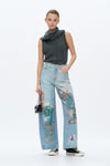 High Rise Barrel Leg Jeans-Barrel-BAYEAS