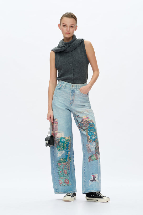 High Rise Barrel Leg Jeans-Barrel-BAYEAS
