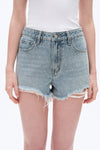 Embellished Denim Shorts-Shorts-BAYEAS
