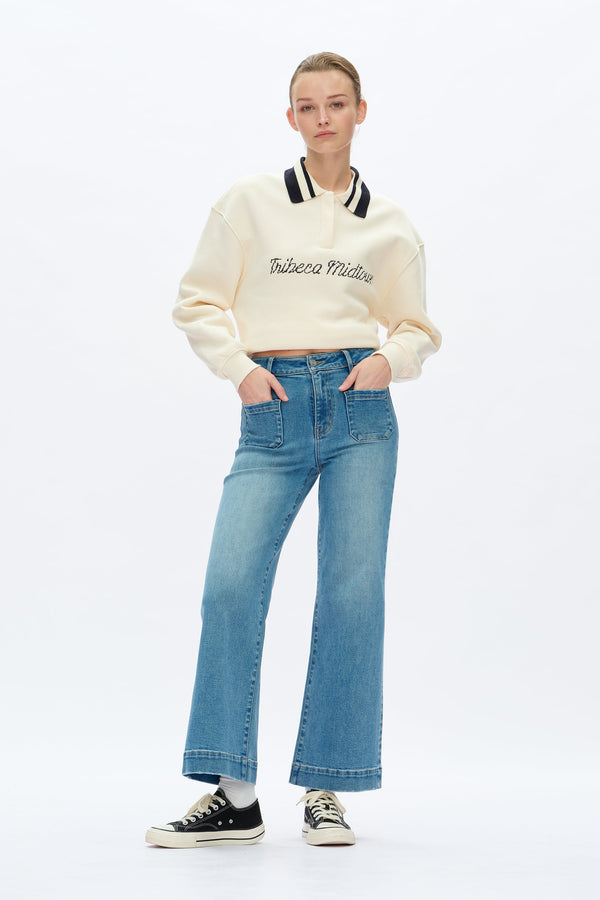 High Rise Wide Leg Jeans-Wide Leg-BAYEAS