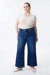 High Rise Ankle Wide Leg Jeans