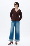 Mid Rise Wide Leg Jeans-Wide Leg-BAYEAS