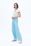 Mid Rise Wide Leg Pants-Wide Leg-BAYEAS