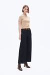 Raw Denim Wide Leg Jeans-Wide Leg-BAYEAS