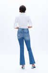 High Rise Flare Denim Jeans-Flare & Bootcut-BAYEAS