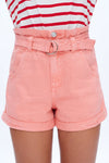 Eva Ultra High-Rise Denim Bermuda Shorts-Shorts-BAYEAS