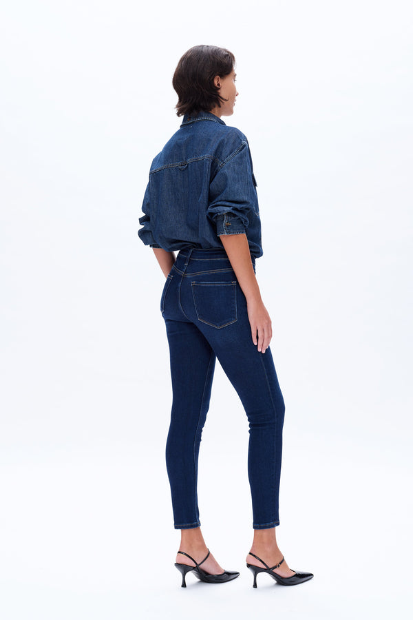 Mid Rise Ankle Skinny Jeans-Skinny-BAYEAS