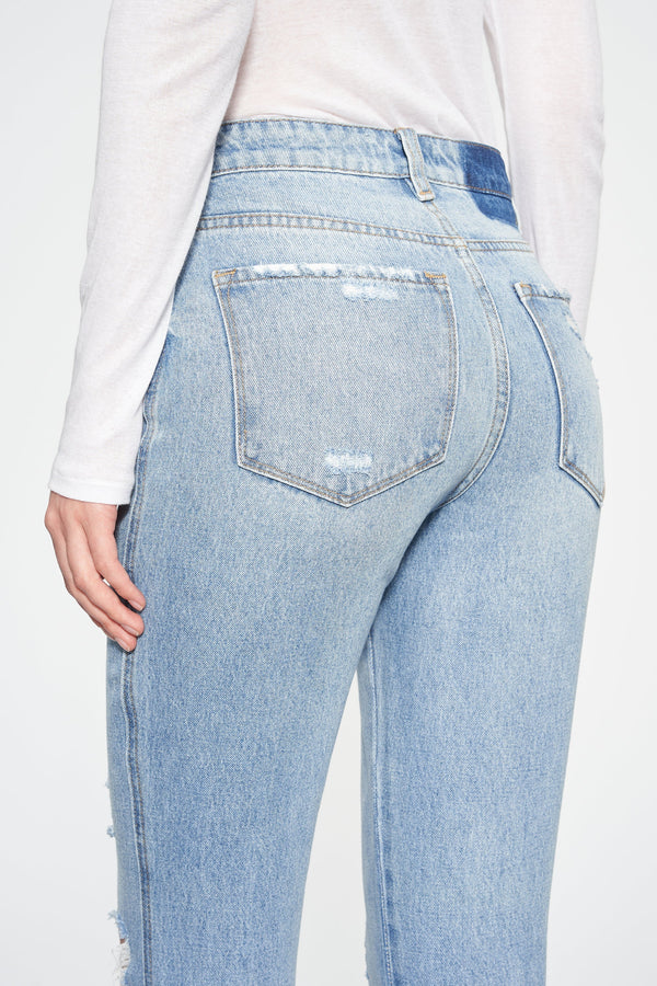Christine Distressed Mom Jeans-Mom Jeans-BAYEAS