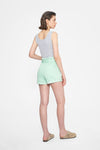 Eva Ultra High-Rise Denim Bermuda Shorts-Shorts-BAYEAS