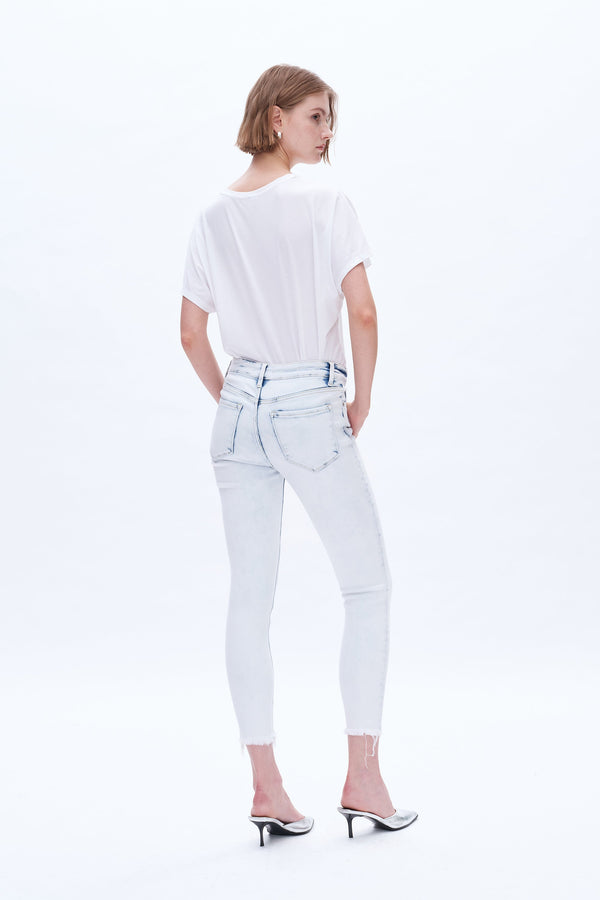 Beth Skinny Jeans With Frayed Hem-Skinny-BAYEAS