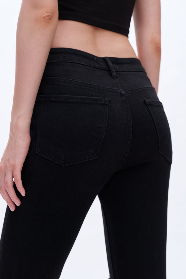 Lauren Flare Jeans With Raw Hem-Flare & Bootcut-BAYEAS