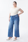 High Rise Ankle Wide Leg Jeans