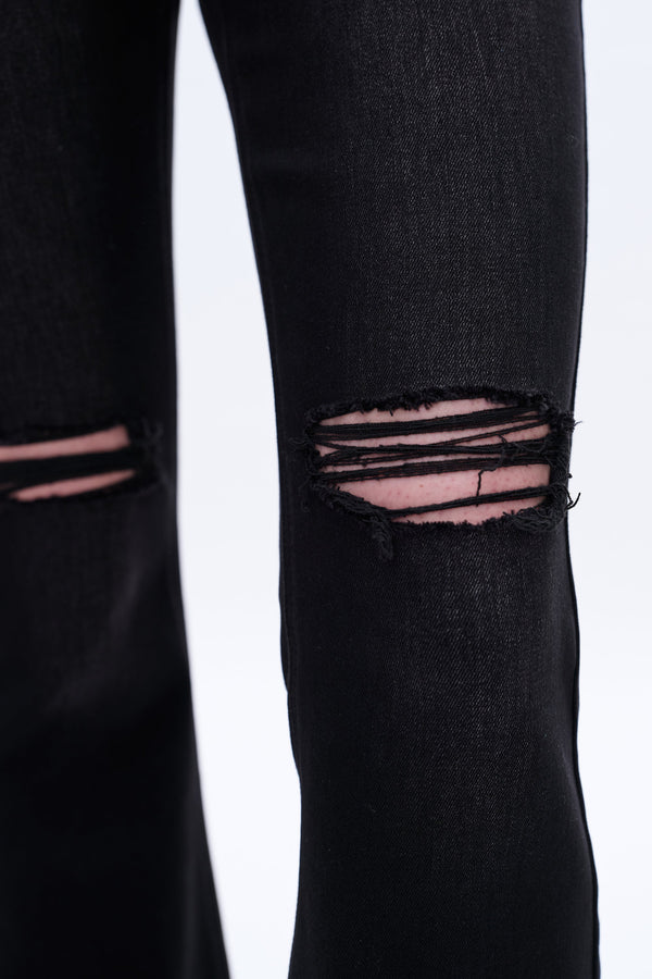 Lauren Flare Jeans With Raw Hem-Flare & Bootcut-BAYEAS
