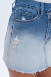Gradient Denim Skirt-Skirts-BAYEAS
