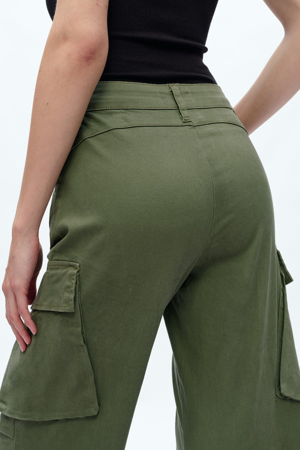 Fanny Cargo Wide Leg Jeans-Wide Leg-BAYEAS