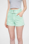 Eva Ultra High-Rise Denim Bermuda Shorts-Shorts-BAYEAS