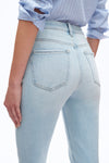 High Rise Jeans With Rolled Hem-Straight-BAYEAS