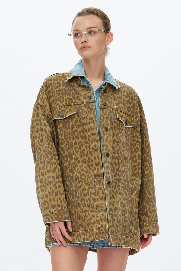 Relaxed Leopard Jacket-Jackets-BAYEAS