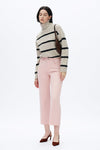 Pink High Rise Straight Jeans-Straight-BAYEAS