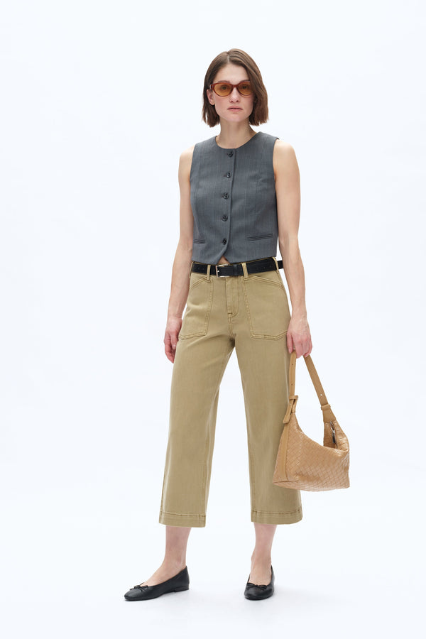 Mid Rise Wide Leg Jeans-Wide Leg-BAYEAS