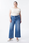 High Rise Ankle Wide Leg Jeans