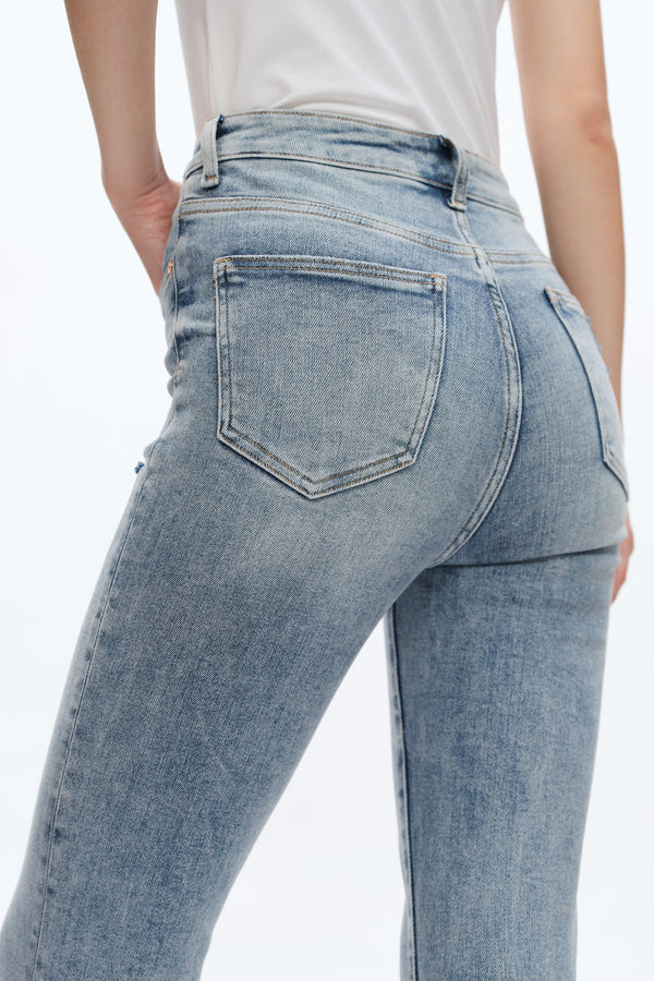 Betty High Rise Cropped Flare Jeans-Flare & Bootcut-BAYEAS