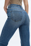 High Rise Flare Denim Jeans-Flare & Bootcut-BAYEAS