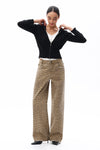 Leopard Print Relaxed Straight Pants