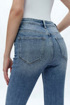 Butt Lifting Flare Denim Jeans-Flare & Bootcut-BAYEAS
