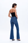 Butt Lifting Flare Denim Jeans-Flare & Bootcut-BAYEAS