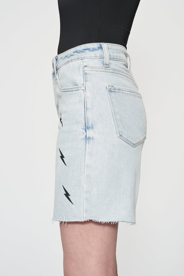 Miki High Rise Bermuda Denim Shorts-Shorts-BAYEAS