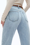 Mid Rise Barrel Leg Jeans-Wide Leg-BAYEAS