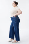 High Rise Ankle Wide Leg Jeans