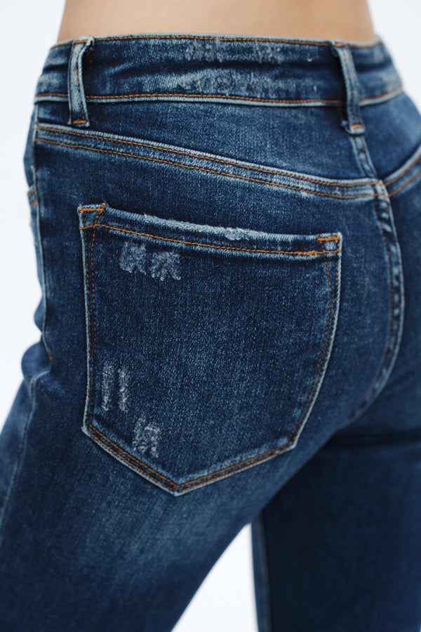 High Rise Skinny Jeans-Skinny-BAYEAS