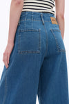 Vintage Pleated Baggy Jeans-Wide Leg-BAYEAS