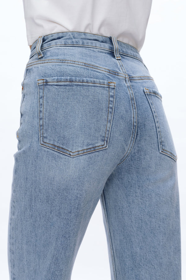 Dalila Relaxed Fit Denim Jeans-Straight-BAYEAS