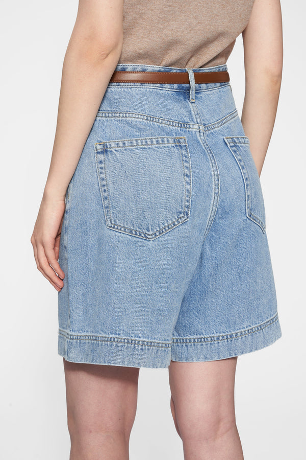 Amanda Bermuda Denim Shorts-Bermuda Shorts-BAYEAS