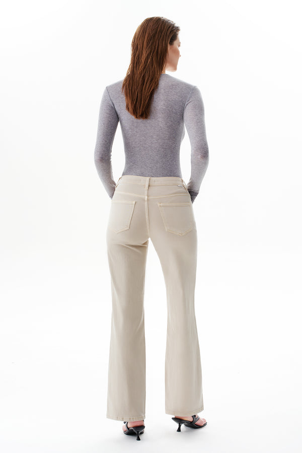 Mid Rise Wide Leg Jeans