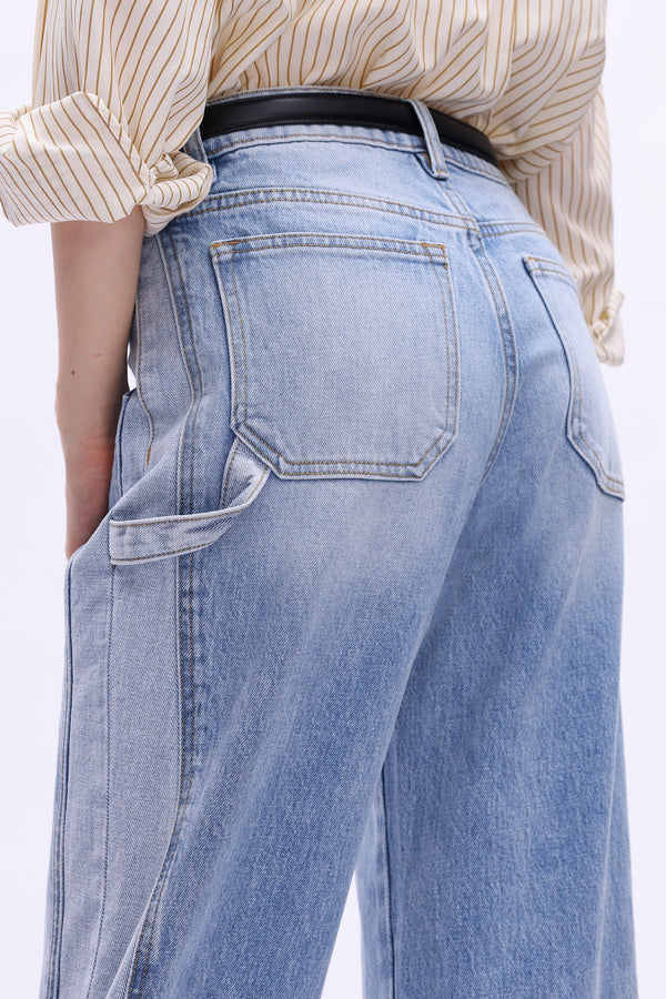 JEREMY MID-RISE TWO-TONES WIDE LEG-BAYEAS