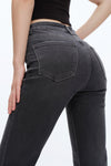 High Rise Flare Denim Jeans-Flare & Bootcut-BAYEAS
