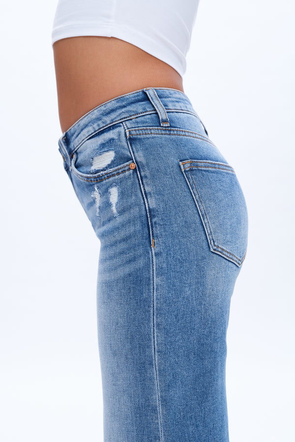 High Rise Wide Leg Denim Jeans-Wide Leg-BAYEAS