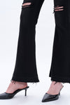 Lauren Flare Jeans With Raw Hem-Flare & Bootcut-BAYEAS