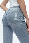 High Rise Bootcut Flare Denim Jeans-Flare & Bootcut-BAYEAS