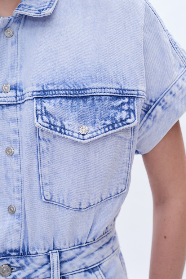 Nora Denim Rompers-Rompers-BAYEAS