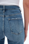 High Rise Jeans With Rolled Hem-Straight-BAYEAS