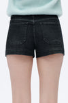 Mid Rise Elastic Denim Shorts-Shorts-BAYEAS