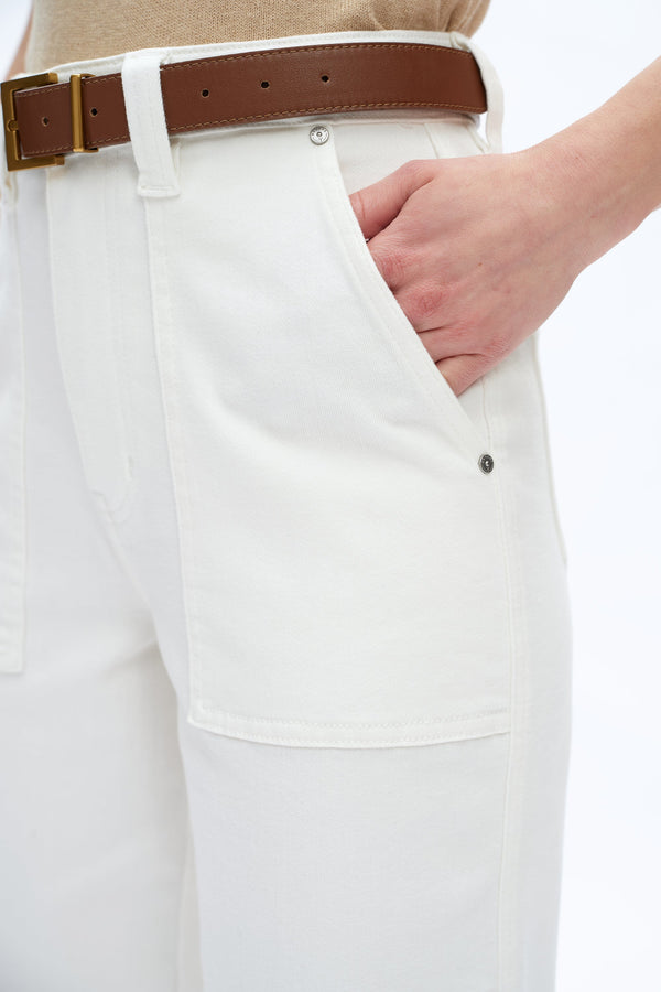 High Rise Relax Straight Leg Pants-Straight-BAYEAS