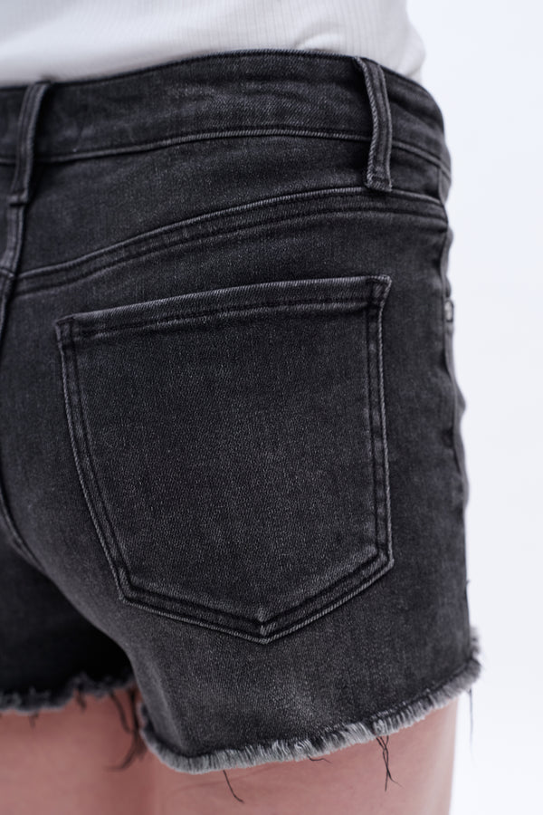 Nova Raw Hem Denim Shorts-Shorts-BAYEAS